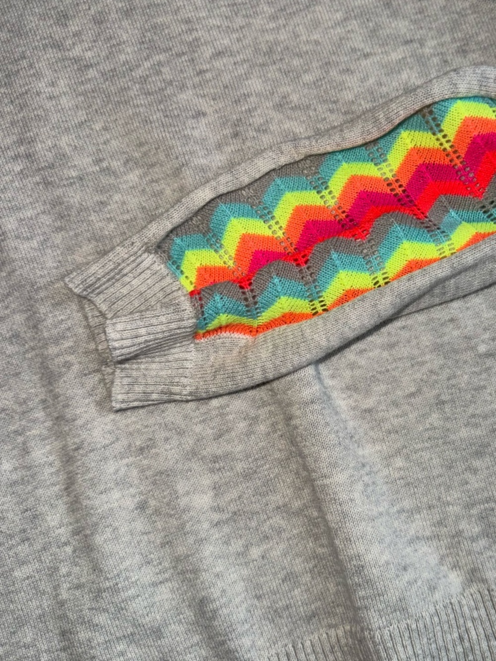 Lisa Todd Neon double vision sweater, M, CB2644 - Picture 3 of 4